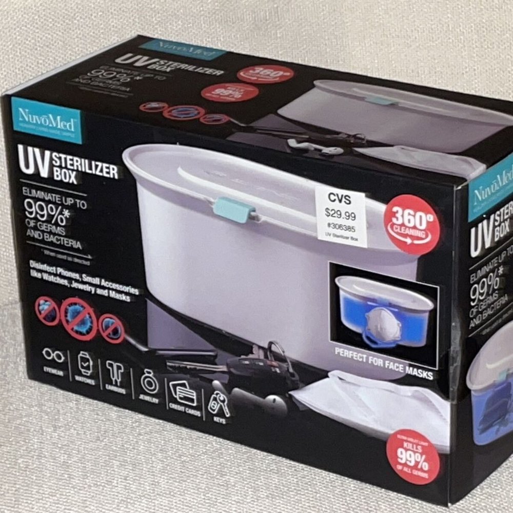 Ultra Violet Sterilizer By NuvoMed Kills Germs & Bacteria Clean 360 Degree